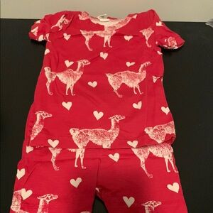 Kate Quinn Red Llama Kids Pajamas